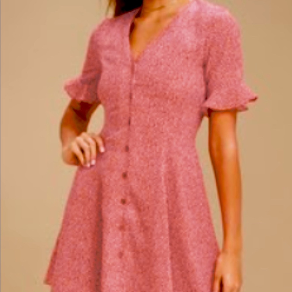 Lulu’s Red Button Up Dress